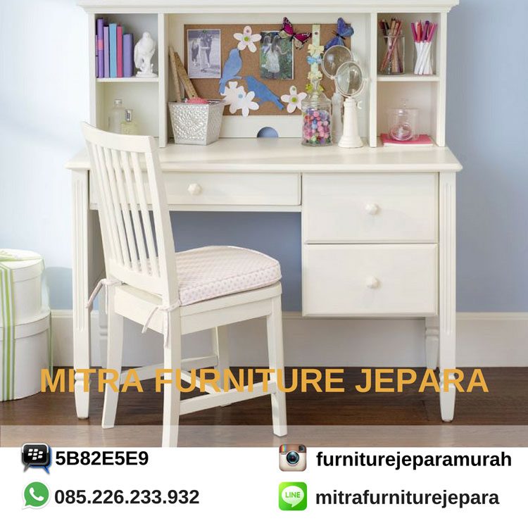  Meja  Belajar  Minimalis Murah Putih  By Mitra Furniture 