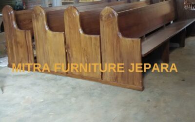 Bangku Gereja Jati Minimalis Model Terbaru