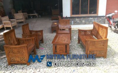 Kursi Tamu Jati Minimalis Jokowi