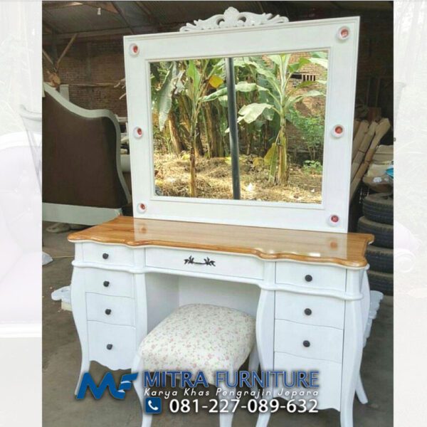 Meja  Rias  Minimalis Warna Putih Furniture Jepara 