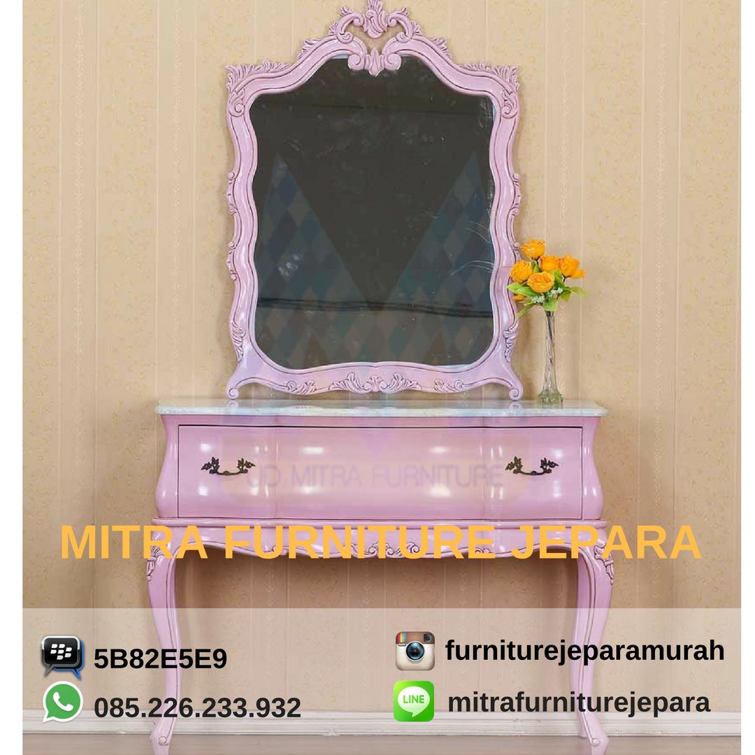 Tolet Meja Rias Minimalis Model Shaby