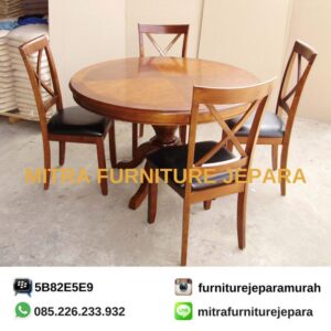 Jual Set Meja Makan Jati