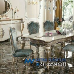 Set Meja Makan Mewah Klasik Frencstyle