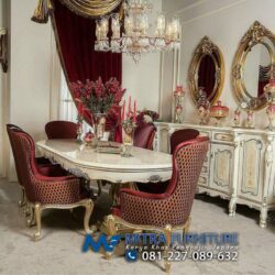 Set Meja Makan Mewah Ukir Jepara