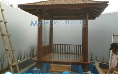 Gazebo Kayu Jati Minimalis