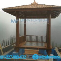 Gazebo Kayu Jati Minimalis