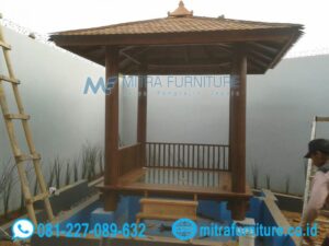 Gazebo Kayu Jati Minimalis