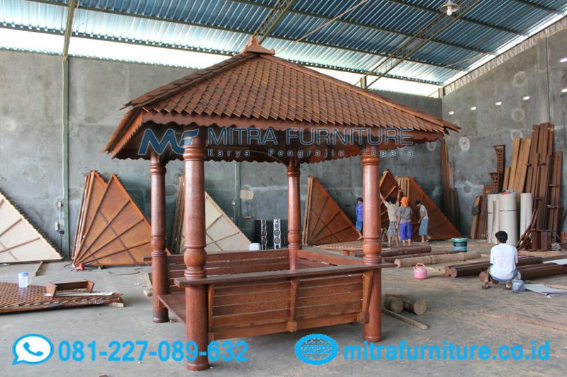 gazebo kayu kelapa minimalis gazebo kayu glugu kualitas 