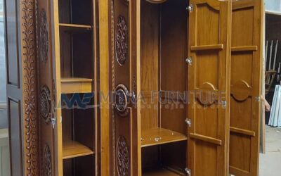 Almari Baju Jati 4 Pintu