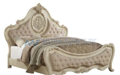 Tempat Tidur Mewah Ukiran Duco White