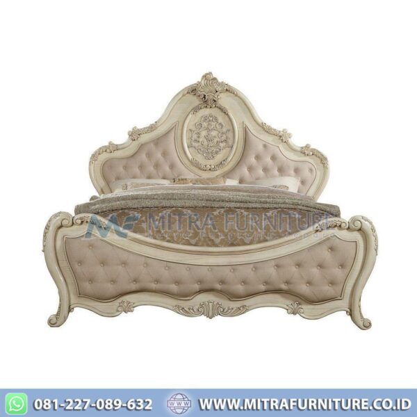 Tempat Tidur Mewah Ukiran Duco White - Image 2