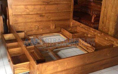 Tempat Tidur Minimalis Kayu Solid