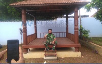 Gazebo Glugu Minimalis Terlaris, Pesanan Bapak Serka Lopo Lanud Halim