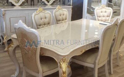 Meja Makan Mewah Ukir Duco Set