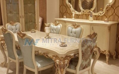 Meja Makan Mewah Lord Set Ukir