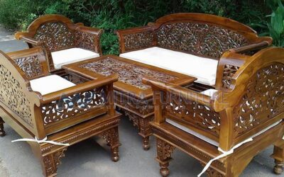 Kursi Tamu Jati Ukir Kepang