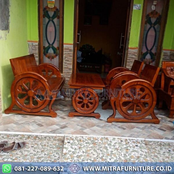 Kursi Tamu Jati Minimalis Roda - Image 3