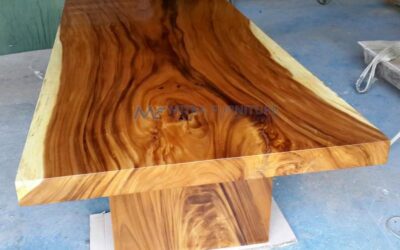 Meja Kayu Trembesi Tebal 10 Cm