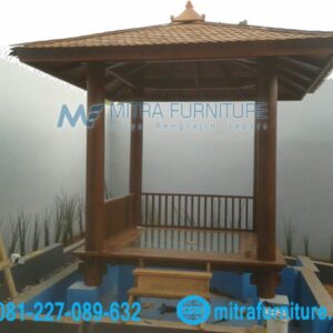 Gazebo Kayu Jati Minimalis