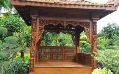 Gazebo Kayu Jati Ukir Ukuran 2×2 Meter