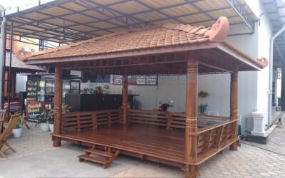 Gazebo Kayu Jepara Minimalis Ukuran 3×4 Meter