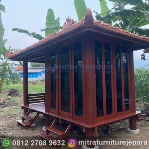 Gazebo Kayu Mushola Minimalis 2x4 Meter