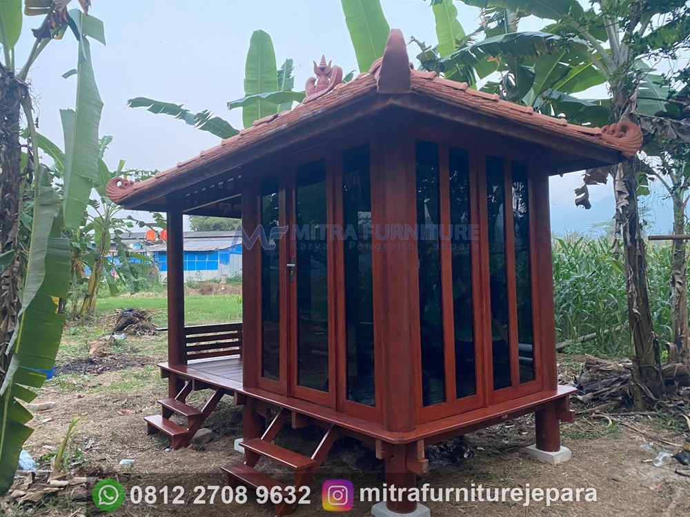 Gazebo Kayu Mushola Minimalis 2x4 Meter