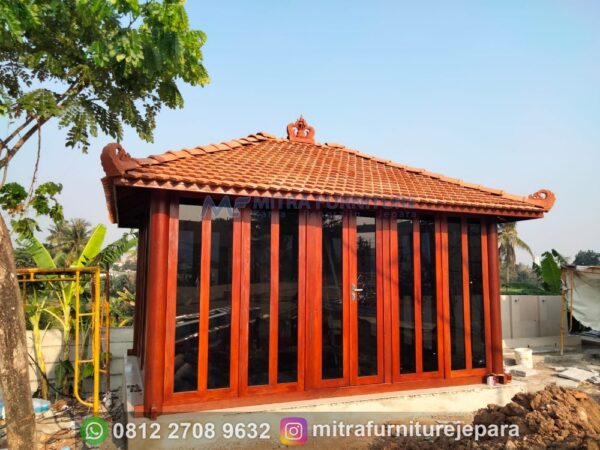 Gazebo Mushola Minimalis Kayu Ukuran 5x5 Meter