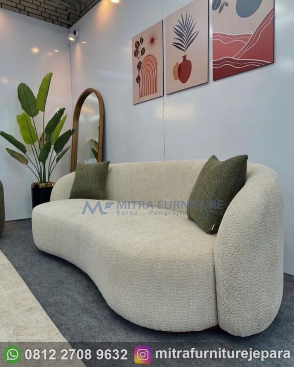 Kursi Tamu Sofa Minimalis Kulit Sintetis Anti Noda