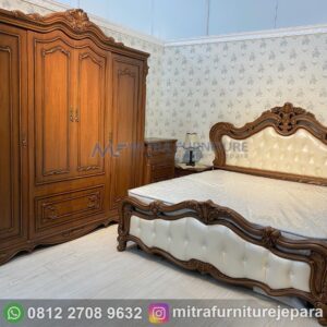 Set Kamar Tidur Warna Pastel Kombinasi Putih