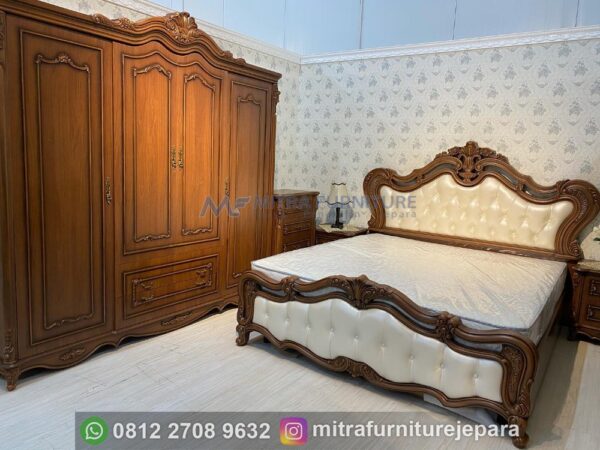 Set Kamar Tidur Warna Pastel Kombinasi Putih