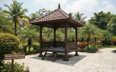 Gaya Klasik Gazebo Jepara di Makassar