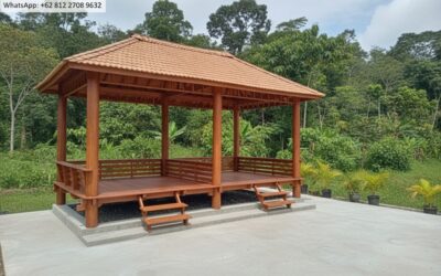 Inovasi Rumah Gazebo Kayu Jati Modern di Palembang
