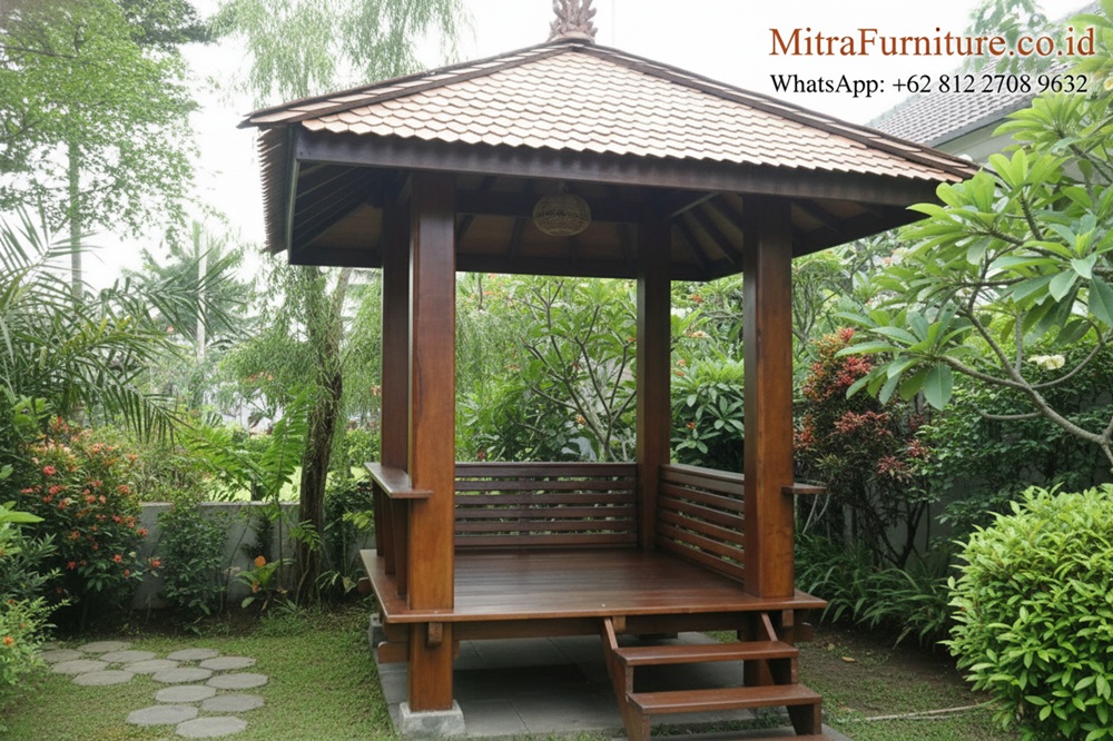 Inspirasi Taman dengan Gazebo Jepara di Banyuwangi