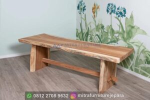 Bangku Kayu Trembesi Utuh Jepara