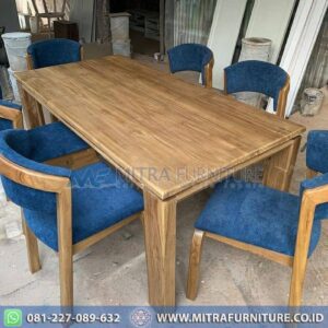 Set Meja Makan Minimalis Jati