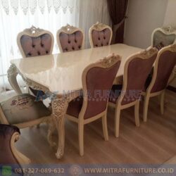 Meja Makan Mewah Duco Set 8 Kursi