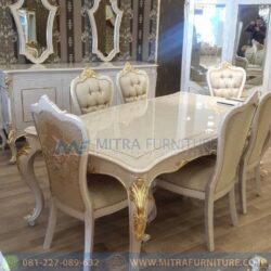 Meja Makan Mewah Ukir Duco Set