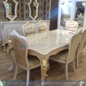 Meja Makan Mewah Ukir Duco Set