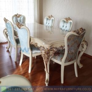 Meja Makan Mewah Lord Set Ukir