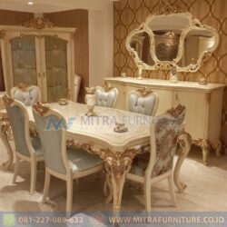 Meja Makan Mewah Lord Set Ukir
