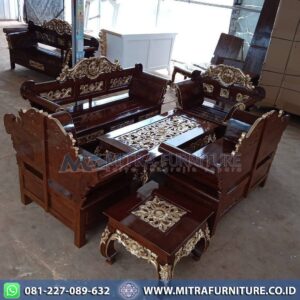Kursi Tamu Jati Minimalis Kepang
