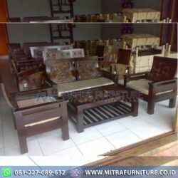 Kursi Tamu Minimalis Jati Ukir Simple
