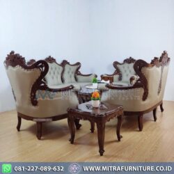 Kursi Tamu Mewah Jati Romawi Inul