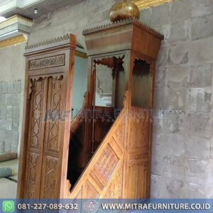 Mimbar Masjid Modern Ukiran