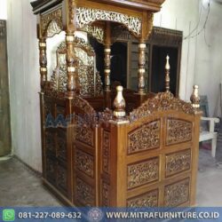 Mimbar Masjid Ukir Jati