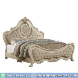 Tempat Tidur Mewah Ukiran Duco White